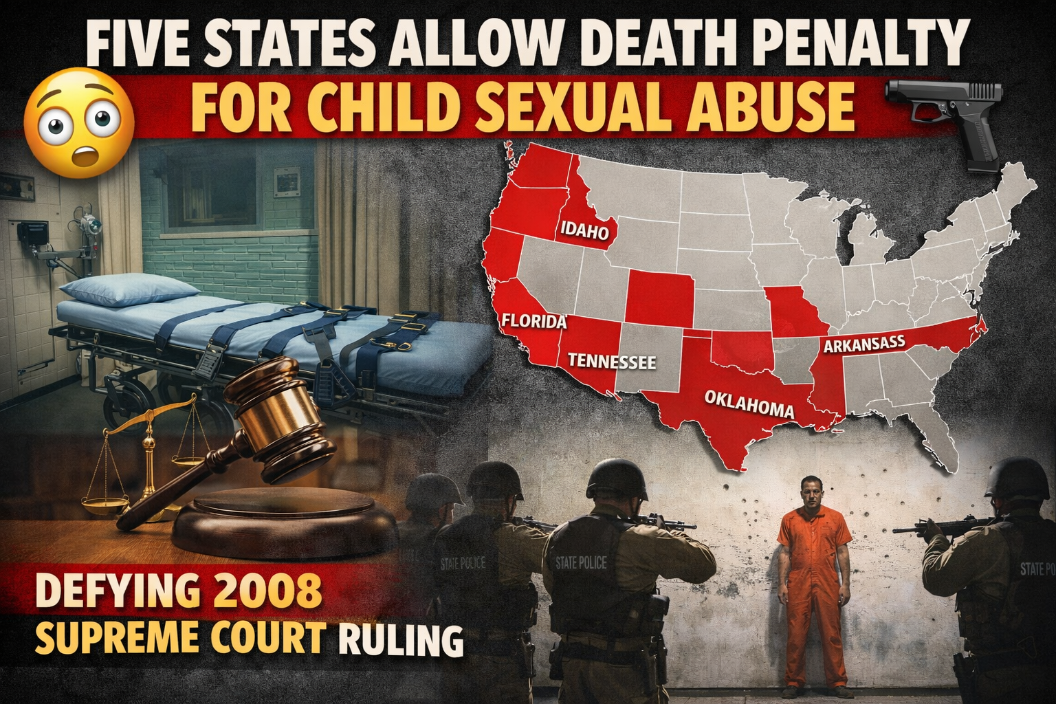 U.S. States Challenge Supreme Court Precedent with New Death Penalty Laws for Child Sexual Abuse